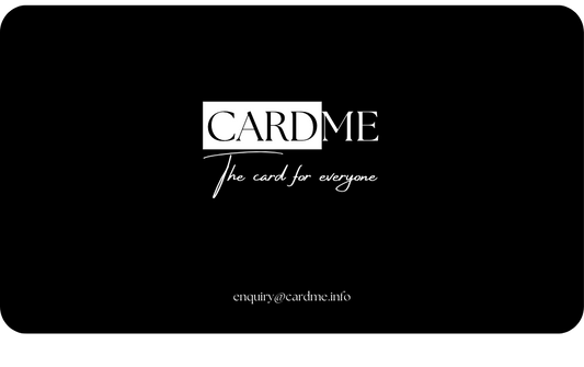 CARDME Black Metal Laser Engraved Card
